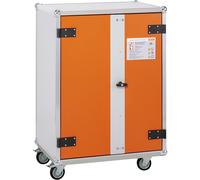 Armario de carga de seguridad para baterías BASIC CEMO, con ruedas, altura 1150 mm
