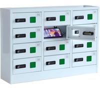 Armario de carga portátil con bloqueo combinado para teléfonos Sto seguro y estadística de carga para dispositivos Le, ideal para uso doméstico y de oficina