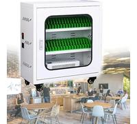 Armario de carga y almacenamiento ultra seguro para tabletas con ventilador de refrigeración, espacio para 12-60 tabletas, ideal para escuelas y oficinas