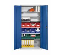 Armario de chapa de acero para material eurokraft pro, con 12 cajas visualizables