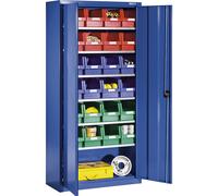 Armario de chapa de acero para material eurokraft pro, con 24 cajas visualizables