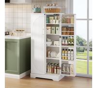 Armario de cocina multifuncional blanco 60 x 35 x 128 cm con luz LED sensor