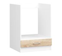 Armario de cocina para horno akord s60 con encimera lima blanco 60 cm 1 puerta roble sonoma 1 estante 60x55x82 cm