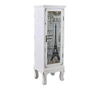 Armario de Columna Shabby Chic Armario parís Torre Eiffel Gabinete Cristal Palazzo Exclusivamente, 93 x 30 x 26 cm.