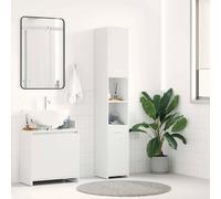 Armario de Cuarto de Baño Almacenamiento Almacenaje Mueble Estante para Lavadero Ordenado Estable Madera Contrachapada 183,5 cm