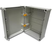 Armario de distribución BOXEXPERT caja de plástico serie Perle 360x270x160mm con bisagra interna IP 67 gris claro RAL7035 caja de montaje en pared Box