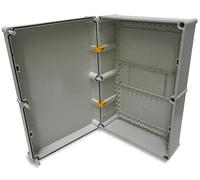 Armario de distribución BOXEXPERT caja de plástico serie Perle 540x360x160mm con bisagra interna IP 67 gris claro RAL7035 caja de montaje en pared Box