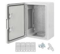 Armario de Distribución para Pared con Placa de Montaje Galvanizada, Caja Industrial de Control Vacía de Plástico ABS con Puerta Protección IP65, tamaño 250x350x150