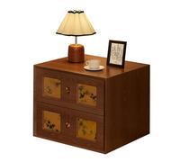 Armario de Escritorio de Madera con múltiples cajones, Mueble de Escritorio de Estilo Vintage, Armario de Almacenamiento para Oficina en casa, Mesa Auxiliar Multifuncional.(Walnut)