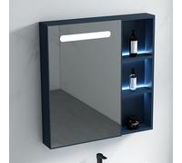 Armario de espejo de baño LED con espejo HD impermeable de aluminio para almacenamiento de pared, interruptor de sensor de movimiento para tocador, diseño moderno, solución de ahorro de espacio