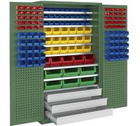 Armario de gran capacidad mauser, 9 baldas, 142 cajas visualizables, 3 cajones