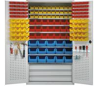 Armario de gran capacidad mauser, 9 baldas, 146 cajas visualizables, 3 cajones