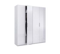 Habitdesign Armario Ropero Grande 4 puertas 200 x 180 x 52 cm Blanco Brillo