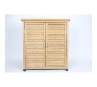 Armario De Jardín De Pino Honey Almacenamiento Estantes Cajones Impermeable