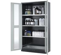 Armario de laboratorio para productos químicos asecos, 2 puerta, alta, 3 baldas