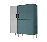 Armario de lona plegable resistente con barra para colgar, armario de almacenamiento portátil para dormitorio, sala de estar, habitación de alquiler (color D, tamaño: 125 x 45 x 175 cm)