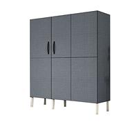 Armario de lona plegable resistente con barra para colgar, armario portátil para dormitorio, sala de estar, habitación de alquiler, 125 x 45 x 175 cm, elegante solución de almacenamiento (color: B)