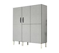 Armario de lona plegable resistente con barra para colgar, armario portátil para dormitorio, sala de estar, habitación de alquiler, solución de almacenamiento versátil (125 x 45 x 175 cm, color A)