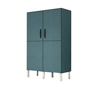 Armario de lona plegable resistente con barra para colgar, armario portátil para dormitorio, sala de estar, habitación de alquiler, solución de almacenamiento que ahorra espacio (color: C, tamaño: 87