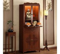 Armario de madera maciza con cajón, mesa de oración de meditación para decoración del hogar, mejora la espiritualidad y la relajación, perfecto para prácticas de atención plena y yoga