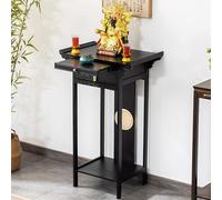 Armario de madera maciza con cajones de almacenamiento, mesa Puja para santuarios y salas de estar