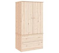 vidaXL Armario Alta Madera Maciza Pino 90x55x170 cm, Armario ropero, Armario de Dormitorio, Armario Independiente, Armario almacenaje, Armario de pie