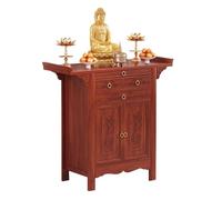 Armario de madera para altar con almacenamiento para meditación, oración y prácticas espirituales