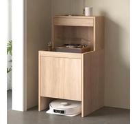 Armario De Madera para Aspiradora Robot con Puertas, Elegante Mesa Auxiliar para Sala De Estar, Cocina Y Oficina, Diseño De Fácil Cambio De Agua, Soporte Oculto para La Aspiradora C 39.4