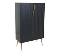 Armario de madera y metal negra 75x37x126.5