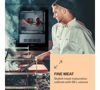 Armario de maduración de carne Steakhouse Pro 98 Onyx 1 zona 98 litros 1-25°C Touch Panorama