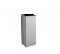 Armario de media altura burgbad Fiumo, con 1 puerta, bisagra a la izquierda, 960 x 350mm, UHEH035LF3956G0200, Color: Blanco mate / Blanco mate, mango negro mate G0200