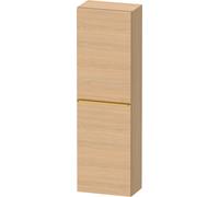Armario de media altura Duravit D-Neo, 400x1320x240mm, 1 puerta, apertura a la derecha, 4 estantes de cristal, tirador de oro pulido, DE1318R34300000, Color: Decoración roble natural