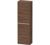 Armario de media altura Duravit D-Neo, 400x1320x240mm, 1 puerta, apertura a la derecha, 4 estantes de cristal, tirador cromo, DE1318R10210000, Color: DecoraciÃ³n en nogal oscuro