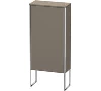 Armario de media altura Duravit XSquare 50.0x23.6 cm, 1 puerta, bisagra derecha, 2 estantes de vidrio, XS1304R9090, Color: Flanela Gris seda lacado mate