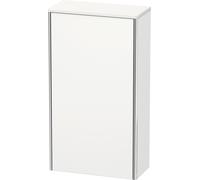Armario de media altura Duravit XSquare 50.0x23.6 cm, 1 puerta, bisagra derecha, 2 estantes de vidrio, XS1303R3636, Color: Blanco seda lacado mate