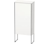 Armario de media altura Duravit XSquare 50.0x23.6 cm, 1 puerta, colgado a la izquierda, 2 estantes de vidrio, XS1304L3636, Color: Blanco seda lacado mate