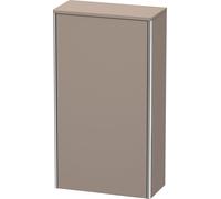 Armario de media altura Duravit XSquare 50.0x23.6 cm, 1 puerta, colgado a la izquierda, 2 estantes de vidrio, XS1303L4343, Color: Decoración Basalto Mate