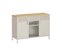 Armario de metal con puertas dobles y estantes ajustables