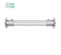 Armario de metal de servicio pesado Armario de ferrocarril Nizer Barra de almacenamiento de colgilla Roba de ropa resistente para la instalación fácil de balcón (130 cm/4.3 pies) LWX