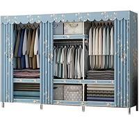 Armario de metal organizador de armario abierto para dormitorio, armario de división, perchero (color: C Tamaño: 172 45 180 cm) (C 172 x 45 x 180 cm)