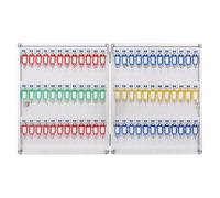 Armario de metal para llaves de 12/24/32/48/72 llaves para dormitorio y apartamento, organizador de oficina de ventas de bienes raíces con etiquetas para llaves y apertura lateral, solución de