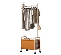 Armario de metal resistente con ganchos y cesta de almacenamiento de acero inoxidable, diseño industrial para pasillo y dormitorio, opciones de altura de ahorro de espacio, 60/80/100 cm