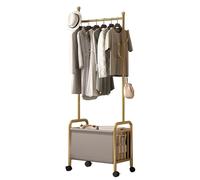 Armario de metal resistente con ganchos y cesta de almacenamiento de acero inoxidable, perfecto para entrada, pasillo, dormitorio, disponible en 60/80/100 cm de alto x 33 cm de profundidad