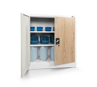 Armario de Oficina Archivador de Herramientas Metálico 2 Estantes 92,5x90x40 cm