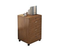 Armario de oficina Archivador de madera grueso for debajo del escritorio, mueble oficina móvil, armario almacenamiento con cerradura Simple, mesita noche for dormitorio Archivador(Bruin)