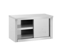 Royal Catering Armario de Pared Mueble en Acero Inoxidable RCAT-90/40/50-C (900 x 400 x 500 mm, Material de Montaje Incluido, Acero Inoxidable)
