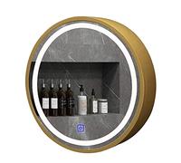 Armario de pared con espejo con almacenamiento, diseño que ahorra espacio para baño y dormitorio