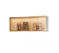 Armario de pared con luz LED, almacenamiento que ahorra espacio para baño, despensa y organización de medicamentos