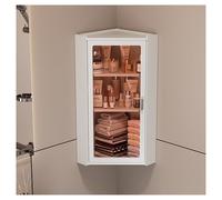 Armario de pared con puerta de cristal para baño, cocina, lavandería, dormitorio, diseño de ahorro de espacio sobre el inodoro, elegante solución de almacenamiento para organizar lo esencial