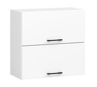 Armario de pared de cocina akord w60 oliwia blanco 60 cm puertas abatibles 2 puertas blanco mate 2 estantes 60x30x58 cm